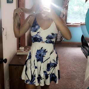 Soprano Blue & White Flower Dress